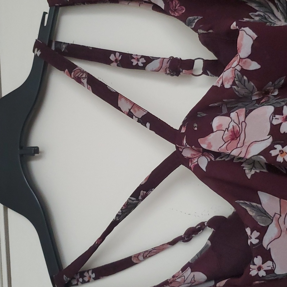 Torrid's Mini Challis Cold Shoulder Trapeze Dress - Picture 11 of 16